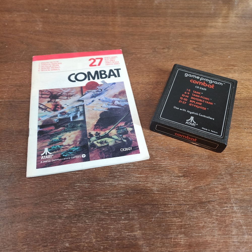 Atari 2600 Combat CX-2601 Game & Manual